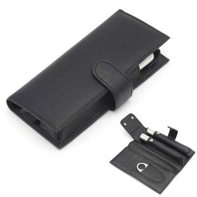 Cigar Gift Set v cutter cigar leather case Outdoor travel cigar suit with pipe and scissors