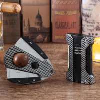 cigar plug desk acessoriestable  GIFT lubinski stainless steel cigar cutter and lighter set