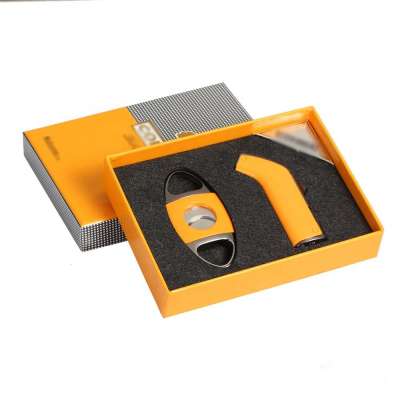 torch lighters cigar cutter commercial custom print logo lighter cigar cutter set