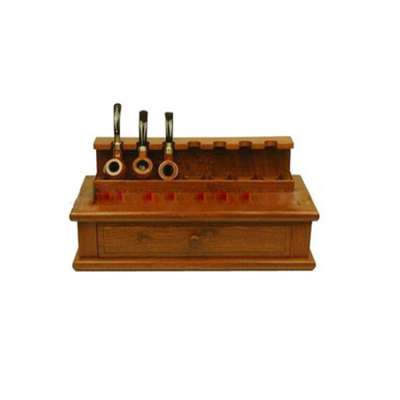 galleon Pipe Stand Furniture with tobacco drawer for 7 Pipe Stand