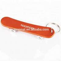 Aluminum alloy skateboard beer bottle opener keychain