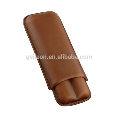 Diameter 25mm Big 2 Tubes Portable Leather Case Case Travel Box