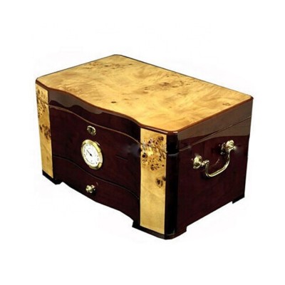 Galleon High gloss piano cigar box with maple inlay spanish cedar interior cigar humdior